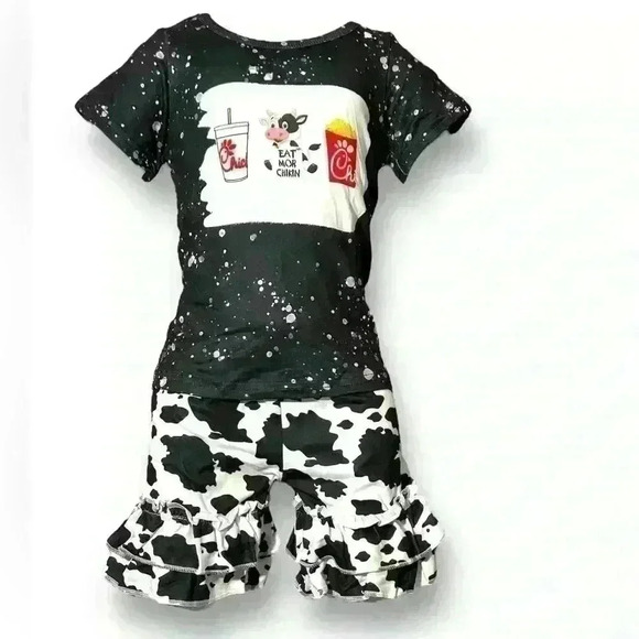 Chic fil a baby/toddler girls 2 piece set - Picture 1 of 6